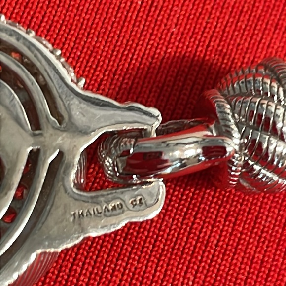 STUNNING JUDITH RIPKA STERLING SILVER STATEMENT NECKLACE (18”) - Picture 6 of 9